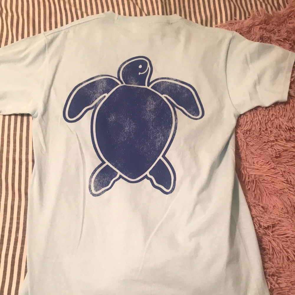 Simply Southern Light blue Turtle tee